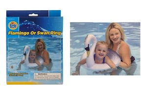 Children's Swan Swim Ring Inflatable Pool Float Toy Raft Floaties For Kids - Picture 1 of 3