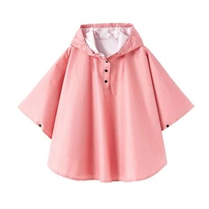 Kids Rain Poncho Hooded Waterproof Jacket Rain Coat for Boys and Girls Travel - Picture 1 of 6