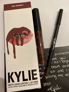True Brown K Kylie Cosmetics Matte Liquid Lipstick Kit Vegan Fast Free Delivery