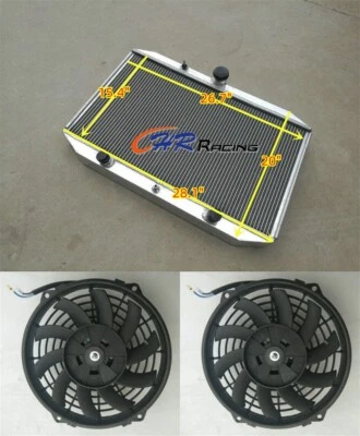 Radiador de aluminio 3 filas + ventiladores para Jaguar XKE 5,3 L E-TYPE serie 3 V12 1971-1974 MT Foto 1 de 4