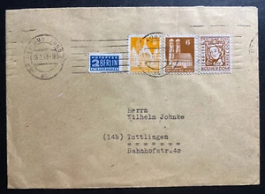 1949 Augsburg Germany Commercial Cover To Tuttlingen Note Tax Stamp - Picture 1 of 2