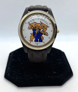 University of Kentucky Wildcats Basketball Football Gold Tone Nelsonic Watch - Picture 1 of 5