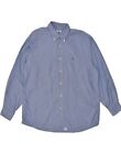 Lacoste Herrenhemd Größe 43 XL blau Baumwolle AZ03