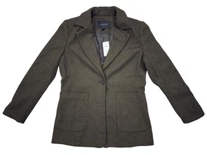 Banana Republic Women's Blazer Jacket Wool Blend Size 4 Olive Green NWT! - Picture 1 of 7