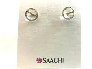 SAACHI Clear Crystal Stud  Earrings - Picture 1 of 3