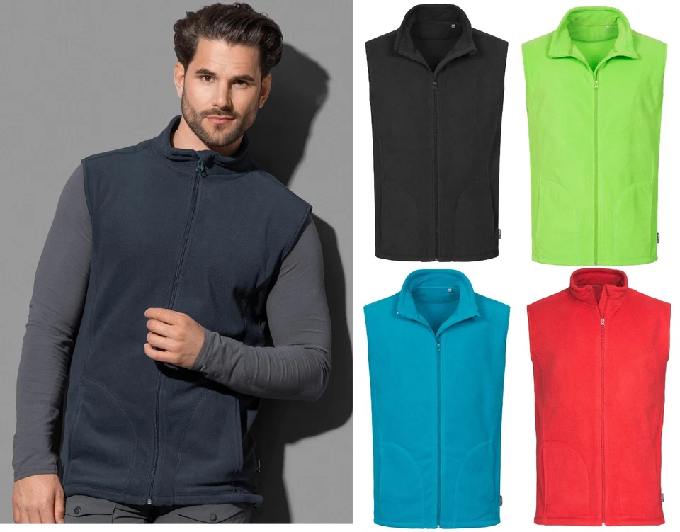 Para Hombres Stedman ANTI PÍLDORA Polar Polar Chaleco Grueso Cremallera Completa Informal Cálido Ropa de Trabajo Foto 1 de 1