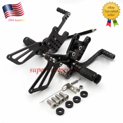 Para Suzuki SV650/SV650S SV1000/S 1998-2014 CNC estriberas pedales GP negro Foto 1 de 4