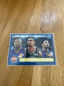Kobe Bryant Shaquille O'Neal Tim Duncan 2002-03 Topps 179 League Leaders IVERSON - Picture 1 of 2