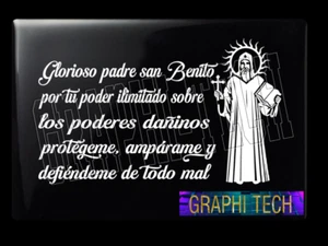 SAN BENITO ACOMPAÑAME EN EL CAMINO STICKER CALCOMANIA DECAL PEGATINA CALCA NUEVO - Picture 1 of 8