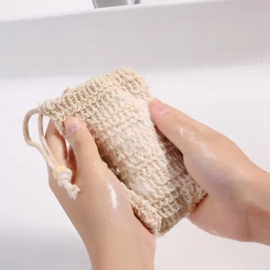 1PCS Natural Cotton Linen Foaming Soap Bag Massage Bathing Bubble Cleaning Tool - Picture 1 of 11