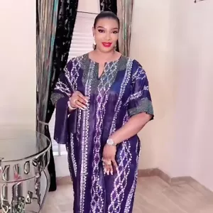 Abito lungo donna africano strass maxi vestaglia caftano dashiki hijab sciarpa islamica - Foto 1 di 35