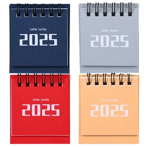 2025 Mini Desk Calendar Small Desktop Ornament Standing Flip Monthly Calendar - Picture 1 of 16