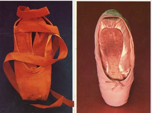 Set Pointe Shoes Ballet Stephanie Riva Sorine & Eva Evdokimova 4x6 Postcards 82' - Picture 1 of 2
