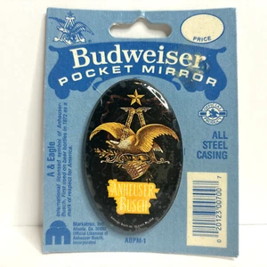 Vintage Budweiser Taschenspiegel A & Adler Anheuser Busch USA Memorabilia VERSIEGELT - Bild 1 von 7