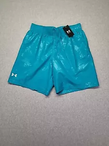 Under Armour Woven Emboss Active Shorts Men Size Large 8" Unlined Blue/Blue Camo - Picture 1 of 6