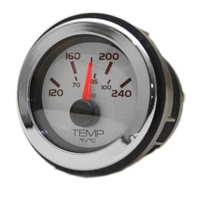 Veethree Boat Temperature Gauge 100872F | Baja 1732963 Silver 2 Inch - Picture 1 of 2