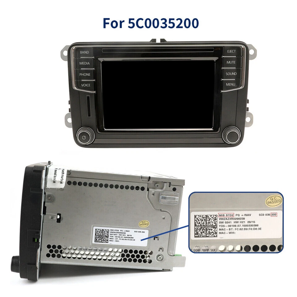 Pantalla táctil LCD de 6,5" para VW Skoda sin usar, en caja STD2 684 200 TDO-WVGA0633F00045 Foto 1 de 4