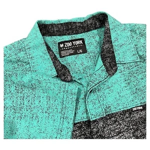 Zoo York Men's Short Sleeve Teal and Black Sz. L Excellent - Picture 1 of 8