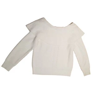 Chelsea and Violet Off White Off the Shoulder Sweater Long Sleeve Pullover Sz L - Picture 1 of 7