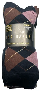 Ted Baker Crew Dress Socks Mens 6-12 Cushioned Comfort 6 Pair Super Soft Preppy - Picture 1 of 17
