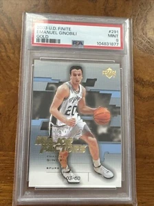 Cubierta superior Finite Gold #291 2003 Emanuel Ginobili 3/50 PSA 9 - Imagen 1 de 2