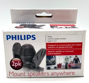 Phillips SQB1111/17 2pk Universal Speaker Bracket Kit Indoor Outdoor NEW - Bild 1 von 4