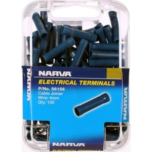 Narva 56156 Crimp Terminals Cable Joiner Insulated - Wire 4mm Blue Qty 100  - Picture 1 of 5