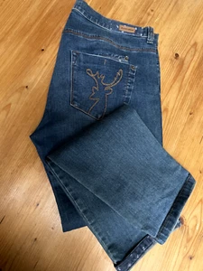 Modische Accessoires HOSE JEANS HAMMERSCHMID Gr. 44 Landhaus Country Hirsch blau - Bild 1 von 13