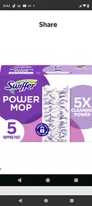 New Swiffer Power Mop Cleaning Pads Refill, Floor Cleaner for Mopping Tile,Vinyl - Picture 1 of 4