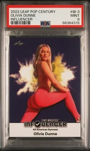 2022 Leaf Pop Century Influencer /1532 Olivia Dunne #IB-3 PSA 9 MT MINT - Picture 1 of 2