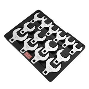 14 PCS Crowfoot Wrench Set 1/2" Drive SAE with Storage Tray Chrome Finish - Picture 1 of 11