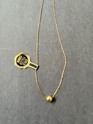 Collar de cadena relleno de oro NOS Foto 1 de 2