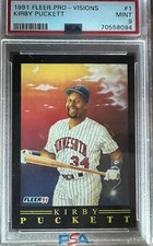1991 Fleer Pro-Visions - KIRBY PUCKETT #1 - PSA 9 MINT