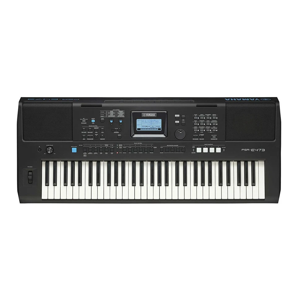 Yamaha PSR-E473 Digital Tragbarer-Keyboard - Schwarz