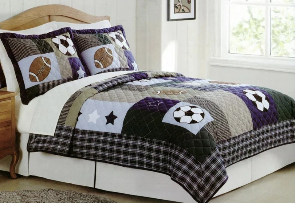 Juego Mini Edredón Collage My World Sport Talla Doble 100% Algodón Foto 1 de 1