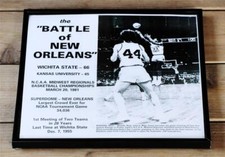 1981 WICHITA STATE SHOCKERS VS KU BATTLE OF NEW ORLEANS 24" BASKETBALL POSTER