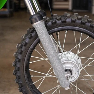 Grey Lower Fork Guards 2002-2025 Kawasaki KLX110 Shock Tube Protectors KLX 110 - Foto 1 di 3