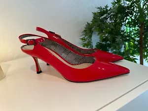 Zara Sling-Pumps Gr. 40/41 Rot Lack NEU!! - Bild 1 von 9