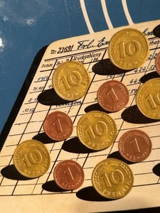 Altes Reklame Emailschild Sparkasse Freudenstadt D-Mark Münzen Motiv 50er #625 - Bild 1 von 24