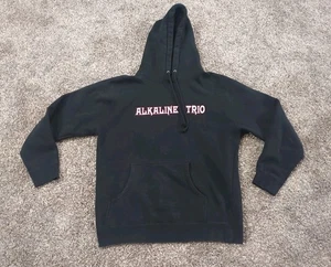 ALKALINE TRIO Band Felpa con Cappuccio Cuore Teschio Pullover Nero Med - Foto 1 di 9