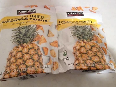 Bocados de piña seca orgánica Kirkland - 2 bolsas (52 oz en total) envío gratuito Foto 1 de 2