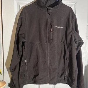 Columbia Men’s Fleece Lined Rain/wind Jacket Sz XL Black. - Picture 1 of 6