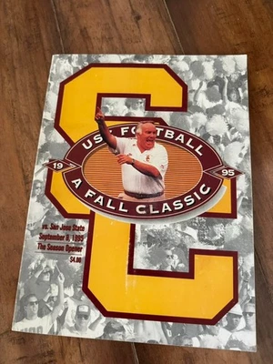 "USC FOOTBALL: A FALL CLASSIC" PROGRAM • vs. SAN JOSE STATE • SEPT. 9, 1995 - Image 1 of 4