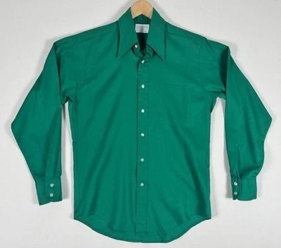 Vintage Career Club Shirt Mens 15.5 Taper Tailored Long Sleeve Made USA 70s - Image 1 of 4