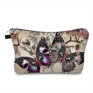 3 PC Set Adorable Butterfly Cosmetic Makeup Bag Pouch Purse w/ 2 Dragonfly Coin - Picture 1 of 12