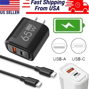Cargador de pared bloque de carga rápida 65W tipo C para Samsung S25 S24 S23 S22Ultra S21 - Imagen 1 de 22