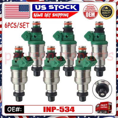 6x Fuel Injectors For Mitsubishi Montero 1994 1995 1996 3.5L V6 INP-534 MD189021 - Image 1 of 4