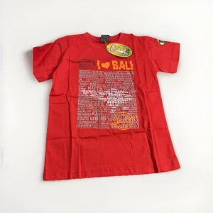 I love BALI Red T-SHIRT Boy Girl Kids Size Small By Krisna - Picture 1 of 7