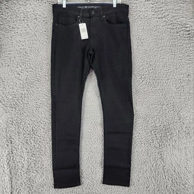 Pantalones de mezclilla Buffalo David Bitton para hombre 31x32 negros elásticos tiro bajo ajustados *NUEVOS CON ETIQUETAS* Foto 1 de 4