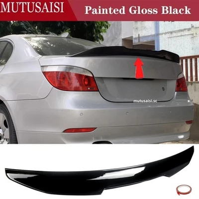 For BMW M5 528i 530i E60 2004-10 Rear Spoiler Trunk Wing PSM Style (Gloss Black) - Image 1 of 4